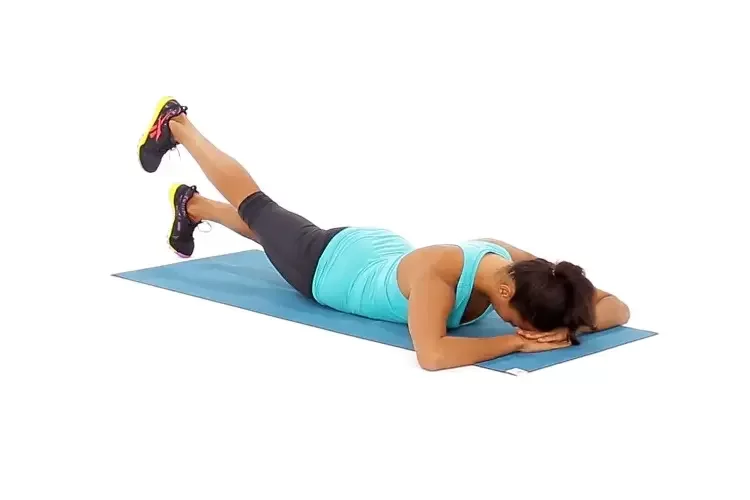 تمرین درمانی Facedown leg raises | تمرینات درمانی سندروم پیریفورمیس